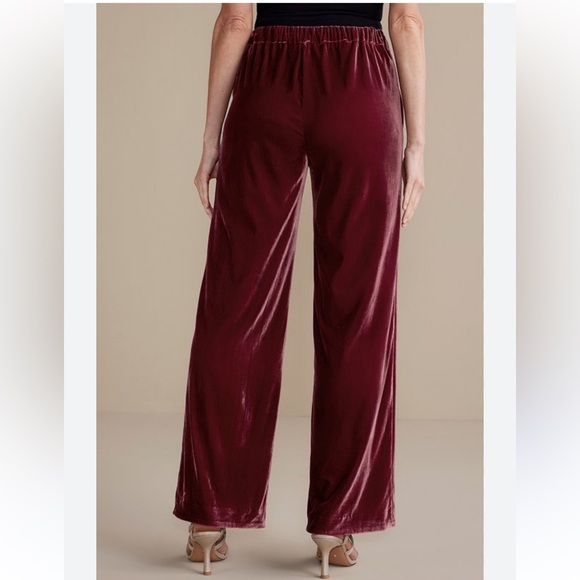 Soft Surroundings - Aria Velvet Jacket & Velvet Wide Leg Pant Set - Picture 4 of 14
